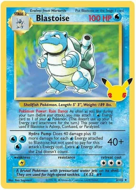 Blastoise [Rain Dance | Hydro Pump]