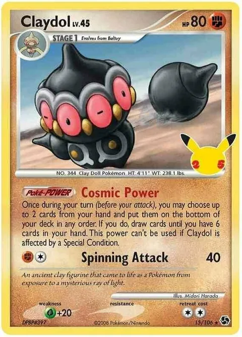 Claydol Lv.45 [Cosmic Power | Spinning Attack]