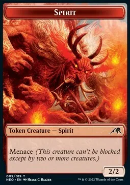 Spirit Token (R 2/2) // Samurai Token (W 2/2)