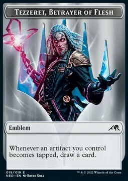 Tezzeret, Betrayer of Flesh Emblem // Samurai Token (W 2/2)