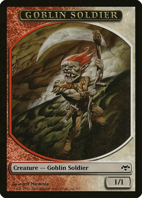 Goblin Soldier Token (Red and White 1/1)