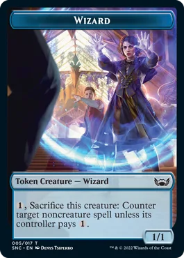 Wizard Token (Blue 1/1 Counter)