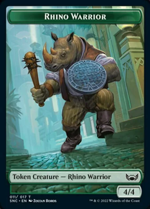 Rhino Warrior Token (G 4/4) // Treasure Token (V.4)