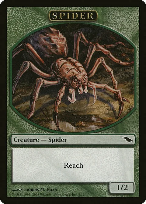 Spider Token (Green 1/2)