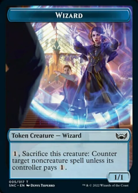 Wizard Token (U 1/1 Counter) // Treasure Token (V.3)