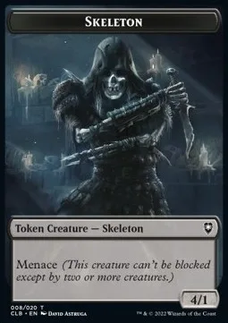 Skeleton Token (Black 4/1 Menace)