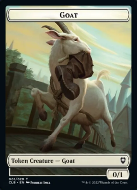 Goat Token (W 0/1) // Treasure Token