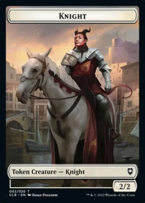 Knight Token (W 2/2) // Treasure Token