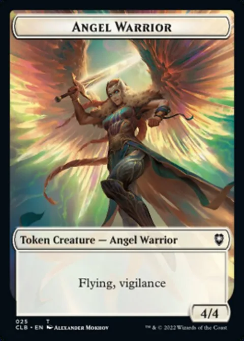 Kor Warrior Token (W 1/1) // Angel Warrior Token (W 4/4)