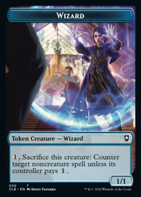 Kor Warrior Token (W 1/1) // Wizard Token (U 1/1 Counter)