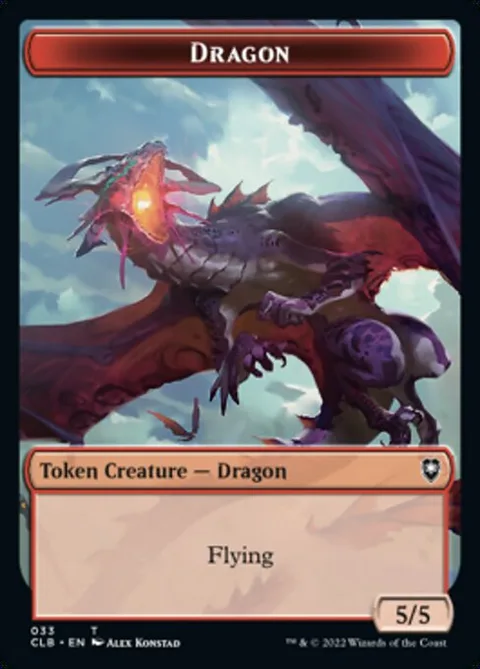 Dragon Token (R 5/5) // Gold Token
