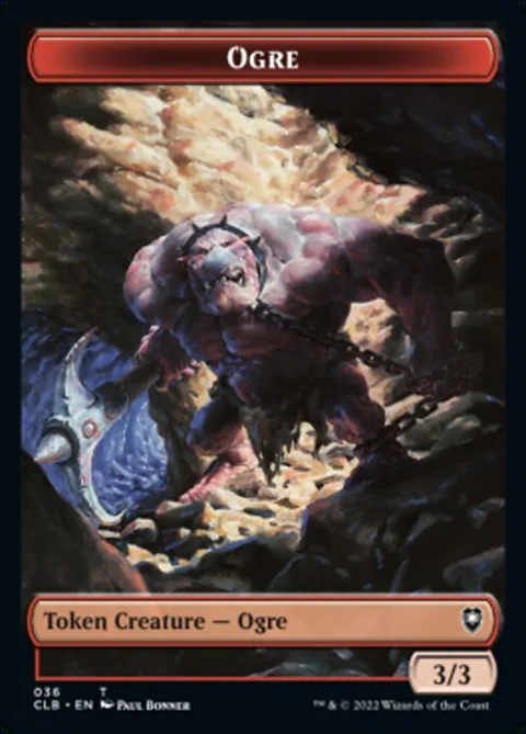 Boar Token (G 2/2) // Ogre Token (R 3/3)