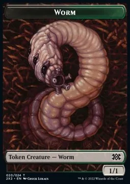 Worm Token (Black and Green 1/1)