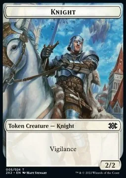 Knight Token (W 2/2 Vigilance) // Spider Token (G 1/2)