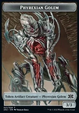 Phyrexian Golem Token (C 3/3) // Elemental Token (R 1/1)