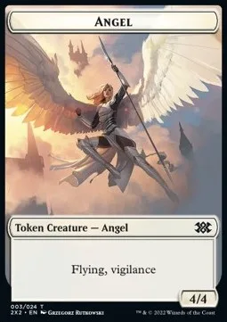 Angel Token (W 4/4 Vigilance) // Saproling Token (G 1/1)