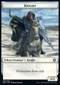 Knight Token (White 2/2 Protection from red)