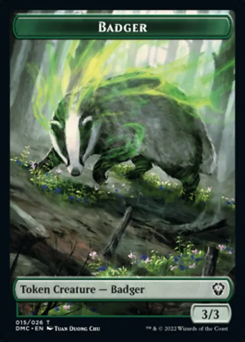 Badger Token (G 3/3) // Saproling Token (G 1/1)