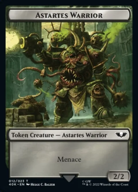 Astartes Warrior Token (B 2/2) // Plaguebearer of Nurgle Token (B 1/3)