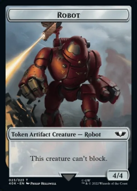Robot Token (A 4/4) // Astartes Warrior Token (W 2/2)