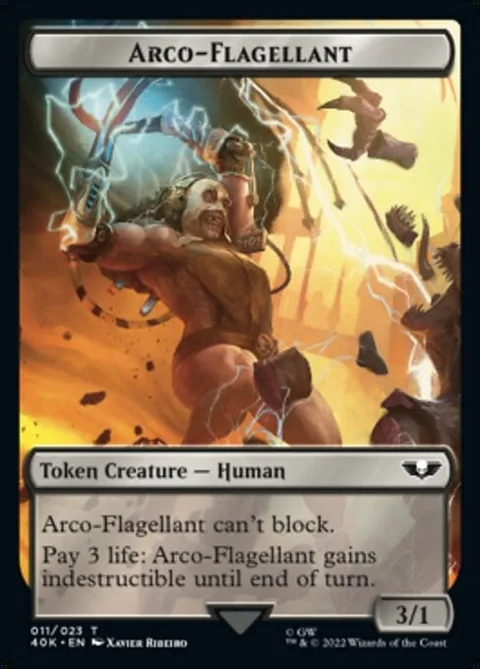 Arco-Flagellant Token (B 3/1) // Soldier Token (W 1/1)