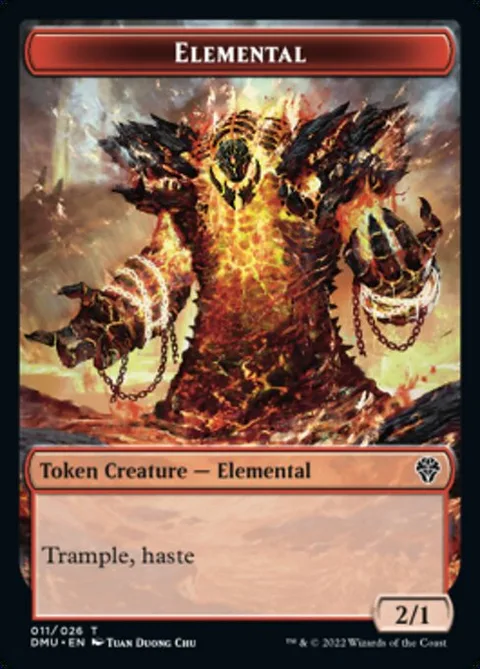 Elemental Token (R 2/1) // Soldier Token (W 1/1)