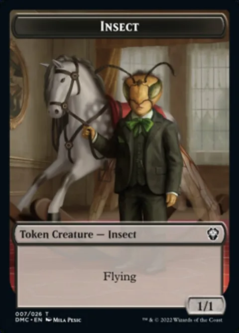 Insect Token (B 1/1 Flying) // Bird Token (W 1/1)