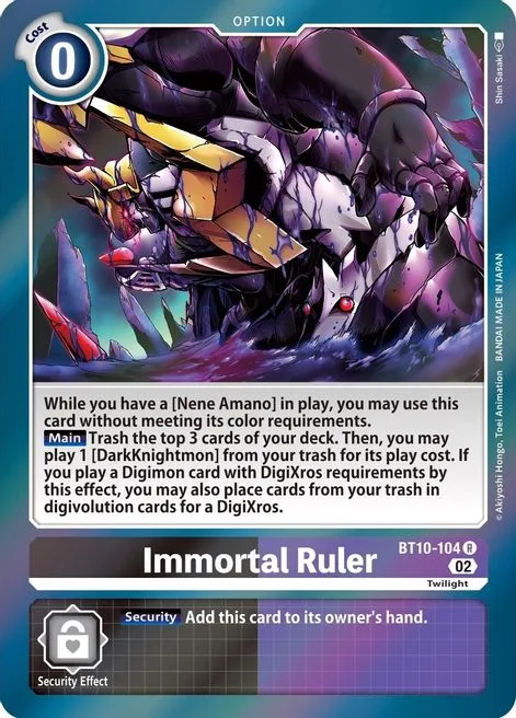 Immortal Ruler (BT10-104)