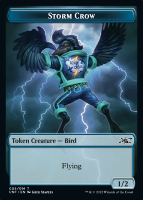 Storm Crow Token (U 1/2) // Zombie Employee Token (B 2/2)