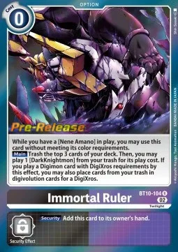 Immortal Ruler (BT10-104)