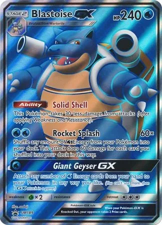 Blastoise GX [Solid Shell | Rocket Splash | Giant Geyser GX]