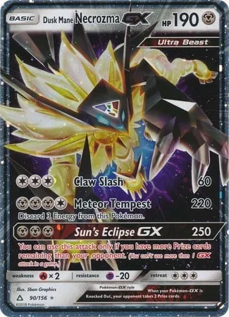 Dusk Mane Necrozma GX [Claw Slash | Meteor Tempest | Sun's Eclipse GX]