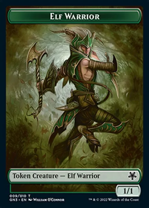 Elf Warrior Token (G 1/1) // Soldier Token (W 1/1)