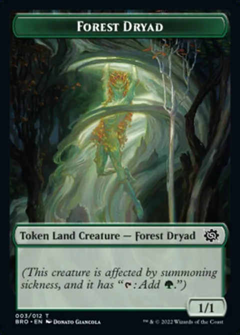 Forest Dryad Token (G 1/1) // Powerstone Token