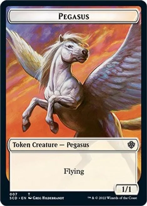 Pegasus Token (W 1/1) // Faerie Token (U 1/1)