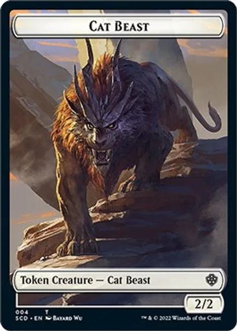 Cat Beast Token (W 2/2) // Insect Token (G 1/1 Flying, Deathtouch)
