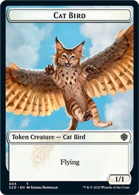 Cat Bird Token (W 1/1) // Spirit Token (W 1/1)
