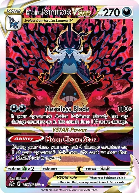 Hisuian Samurott VSTAR [Merciless Blade | Moon Cleave Star]