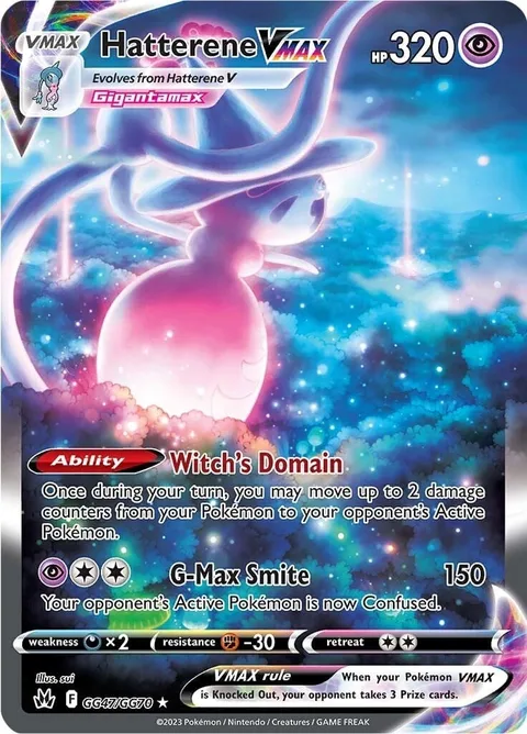 Hatterene VMAX [Witch's Domain | G-Max Smite]
