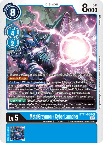 MetalGreymon + Cyber Launcher (BT11-030)