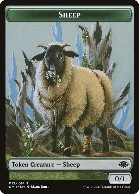 Sheep Token (G 0/1) // Goblin Token (R 1/1)