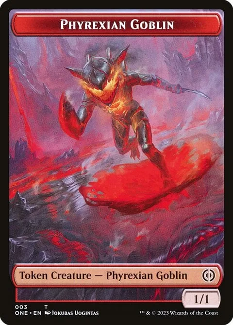 Phyrexian Goblin Token (R 1/1) // Phyrexian Mite Token (A 1/1)