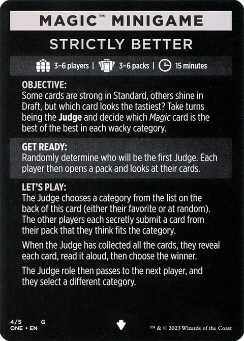 Magic Minigame: Strictly Better