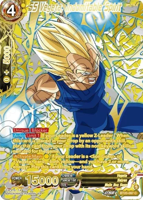 SS Vegeta, Indomitable Spirit