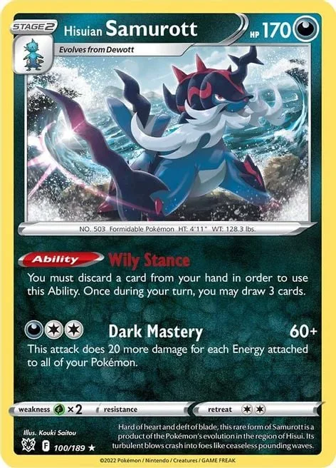 Hisuian Samurott [Wily Stance | Dark Mastery]