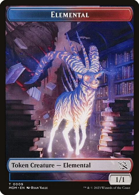 Elemental Token (Blue and Red 1/1)