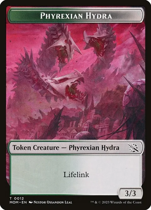 Phyrexian Hydra Token (Green and White 3/3 Lifelink)