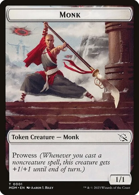Monk Token (White 1/1 Prowess)
