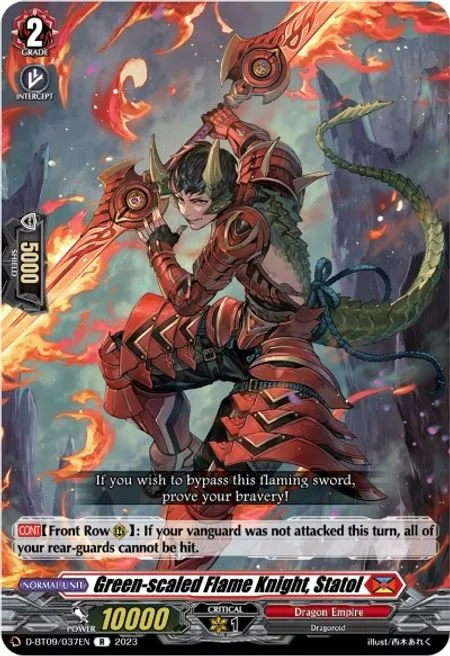 Green-scaled Flame Knight, Statol [D Format]
