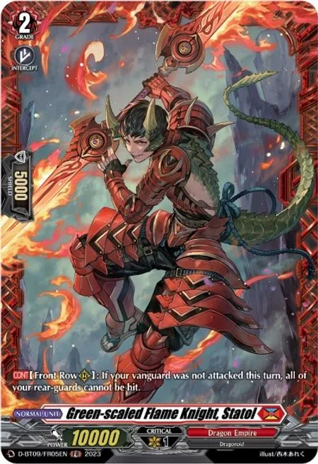 Green-scaled Flame Knight, Statol [D Format]